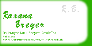 roxana breyer business card